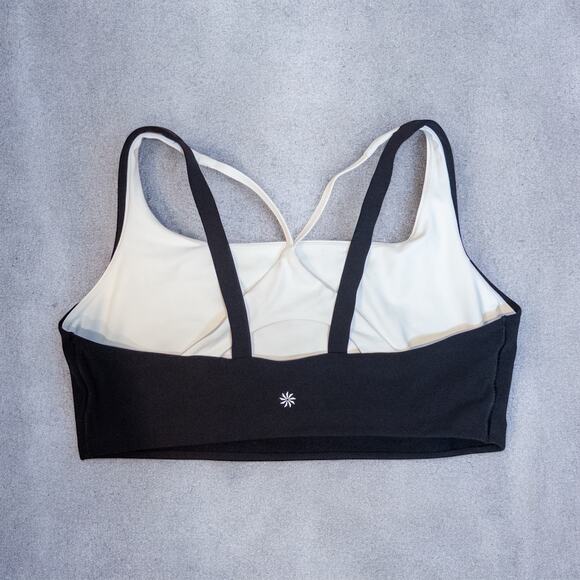 Athleta Double Up Black And White Sports Bra D-DD XL - Picture 4 of 5